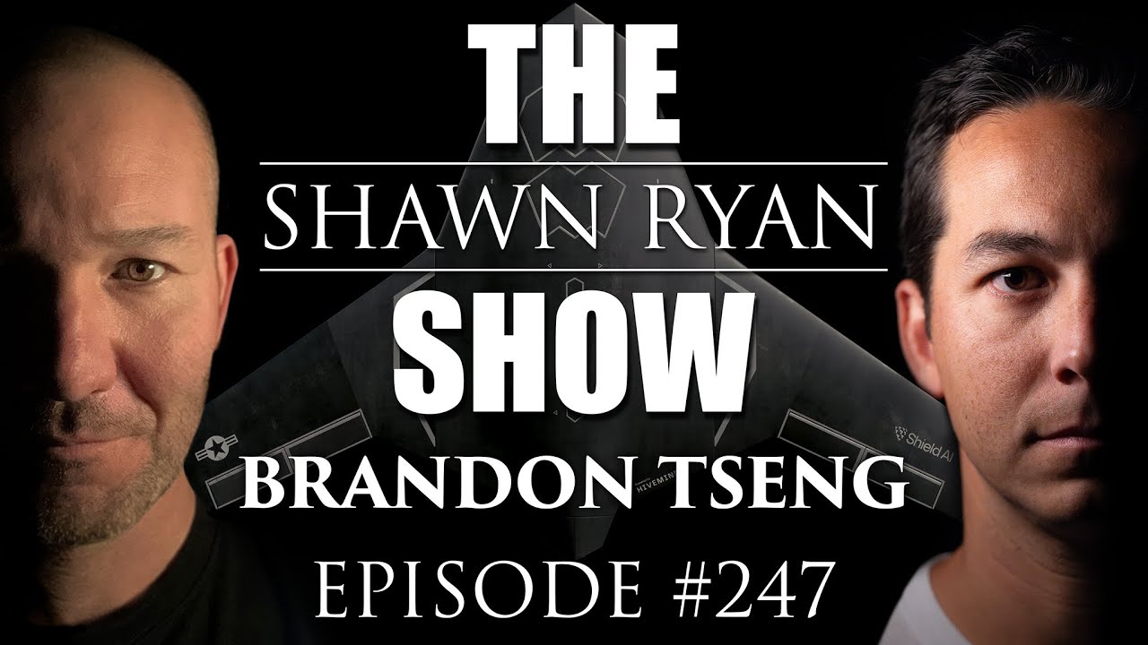YouTube post by @ShawnRyanShow for ZipRecruiter. Caption reads: Brandon Tseng – Shield AI’s X-BAT: The First AI....