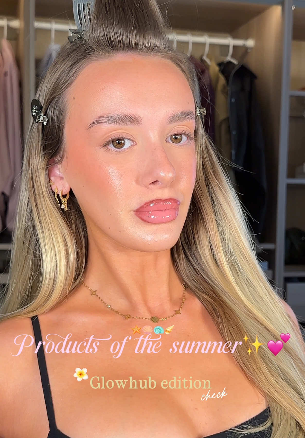 TikTok post by @brannaghbeauty for glow hub. Caption reads: [...] for the most gorg summer makeup🫶🏻✨ @Glow....