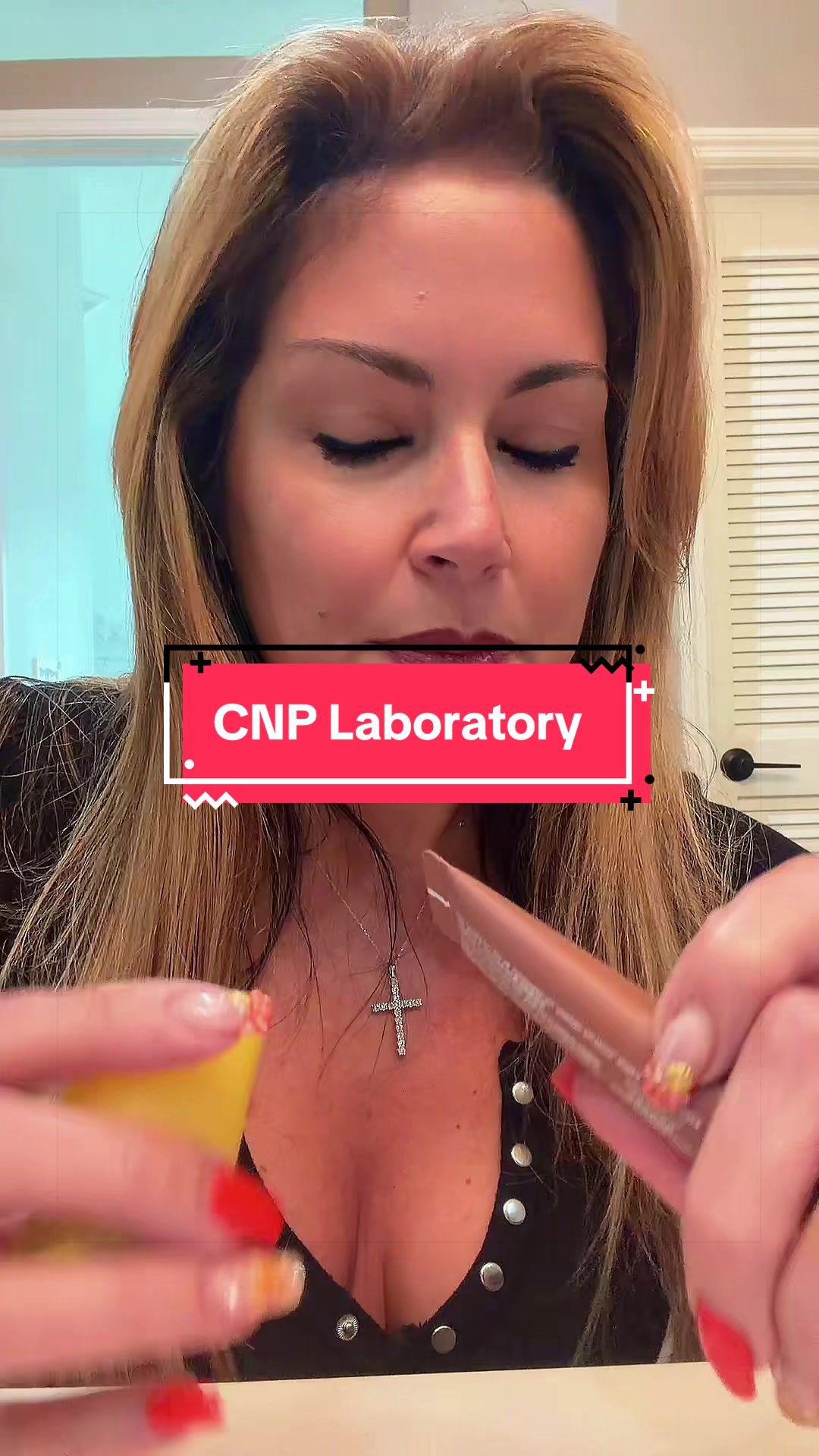 TikTok post by @mariiiiasch for CNP Laboratory US. Caption reads: @CNP Laboratory has been a game changer for my lip....