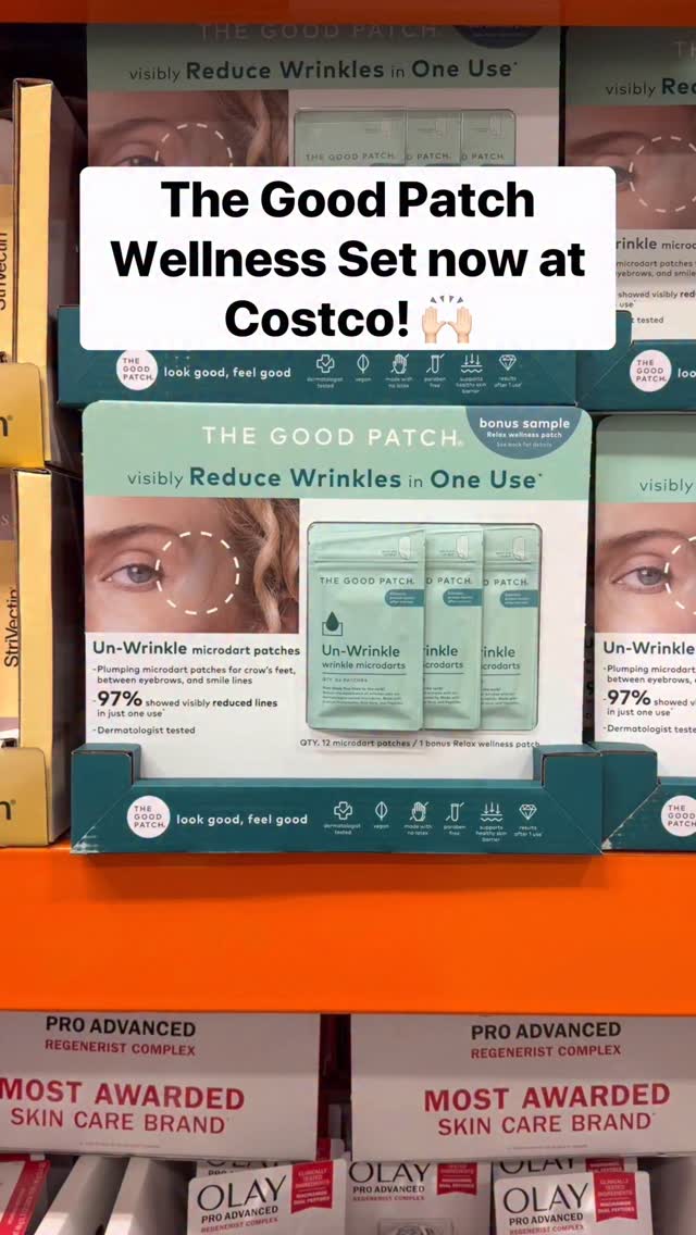 Instagram post by @costcobuys for The Good Patch. Caption reads: 🌟 The Good Patch Wellness Set is available at....