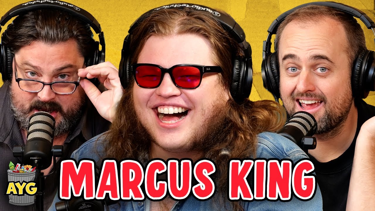 YouTube post by @AreYouGarbage for Ridge. Caption reads: Marcus King! | Are You Garbage Comedy Podcast w/....