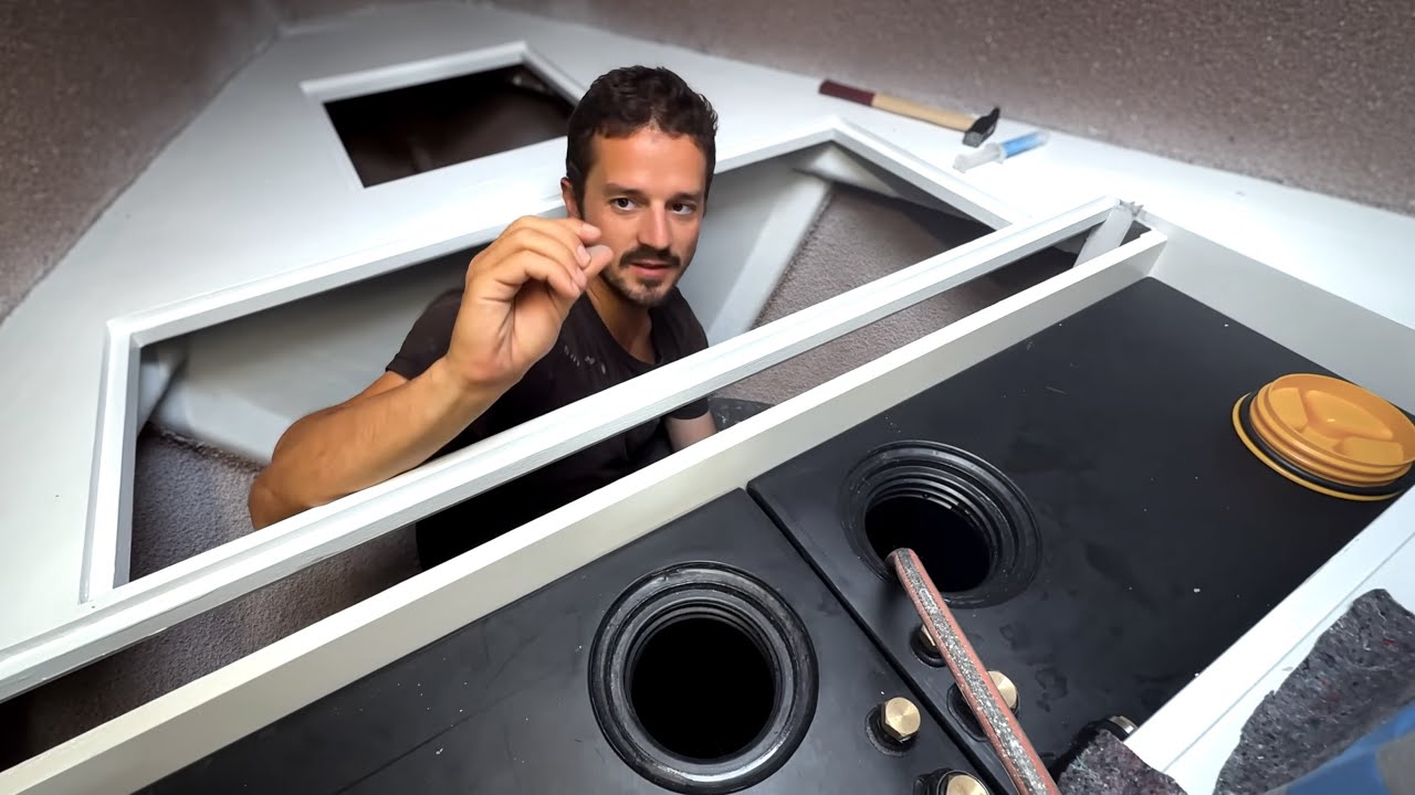 YouTube post by @SailingUma for BetterHelp. Caption reads: Securing and Plumbing our New Watertanks | Step....