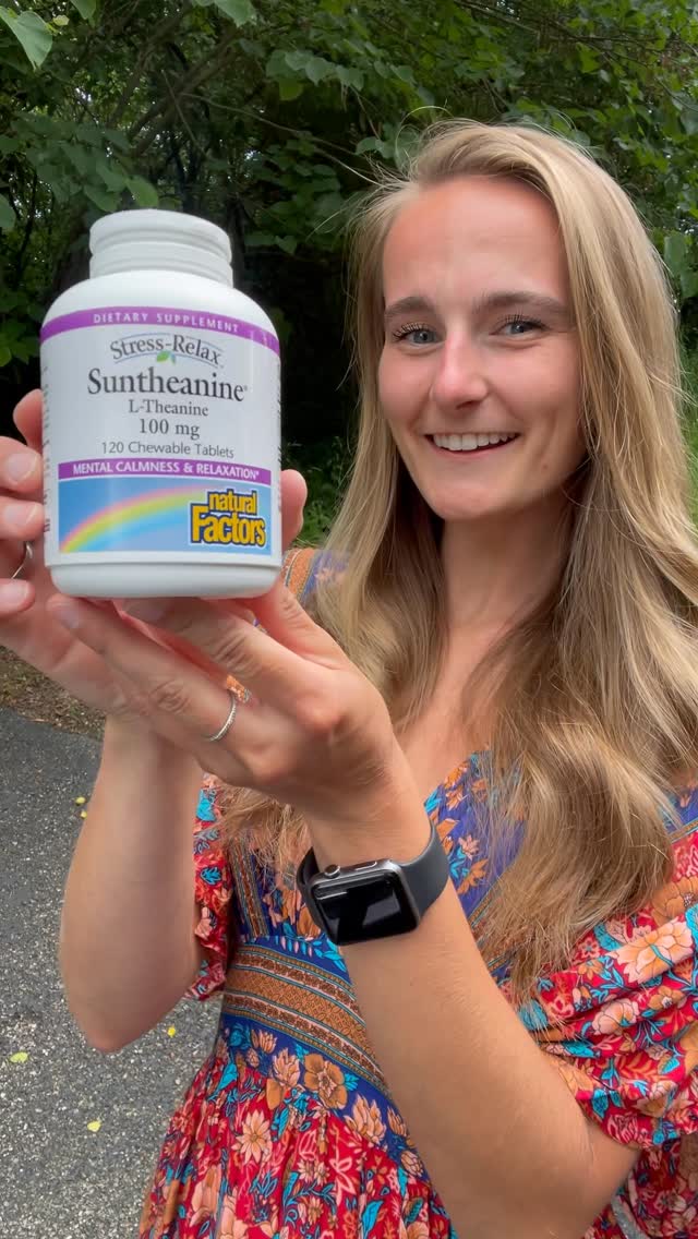 Instagram post by @the_mckain_cats for Natural Factors. Caption reads: [...] for Stress-Relax Suntheanine by....