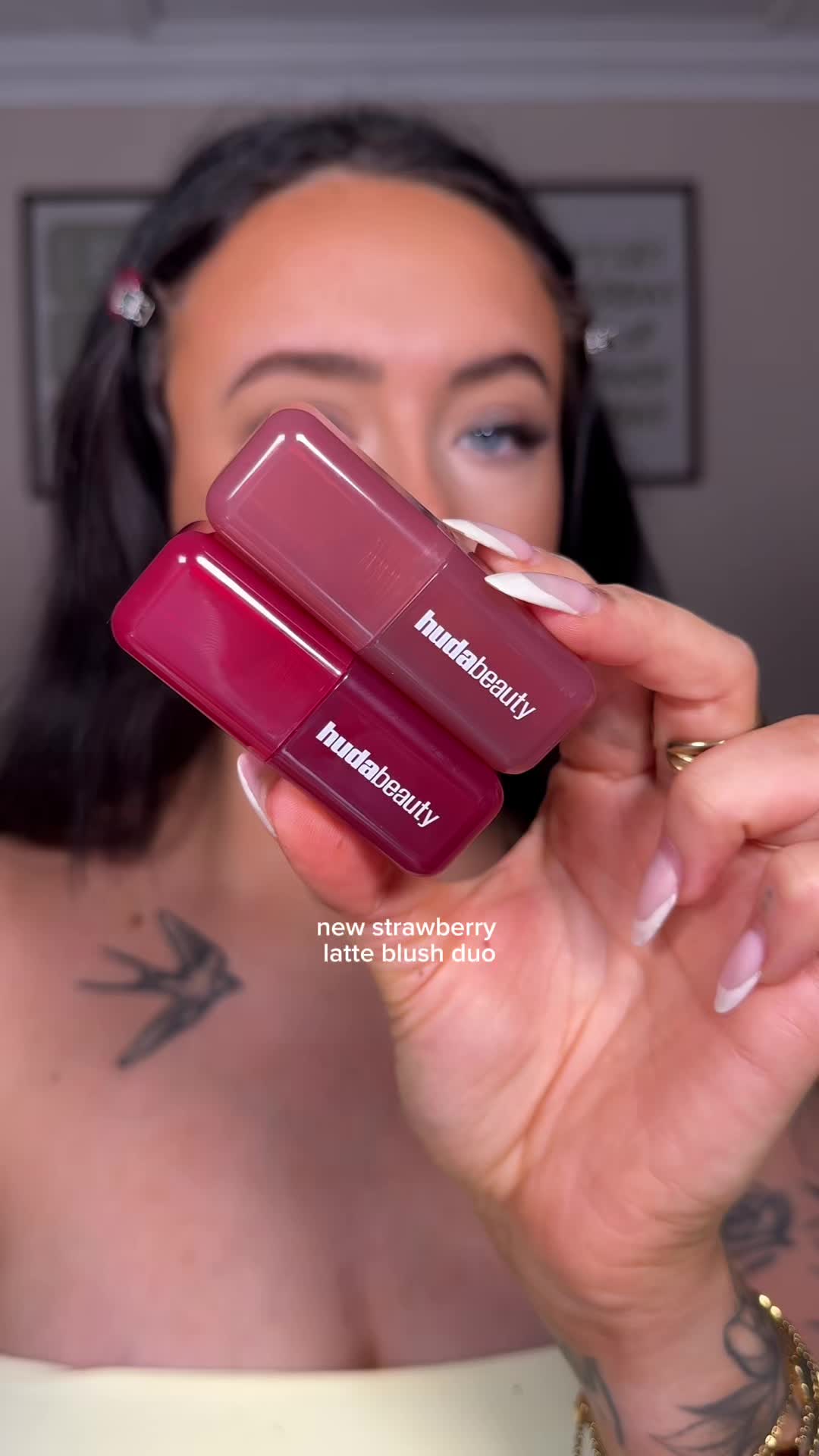 TikTok post by @sophieswannickk for Huda Beauty. Caption reads: it’s giving get me on holiday ☀️ @Huda Beauty....