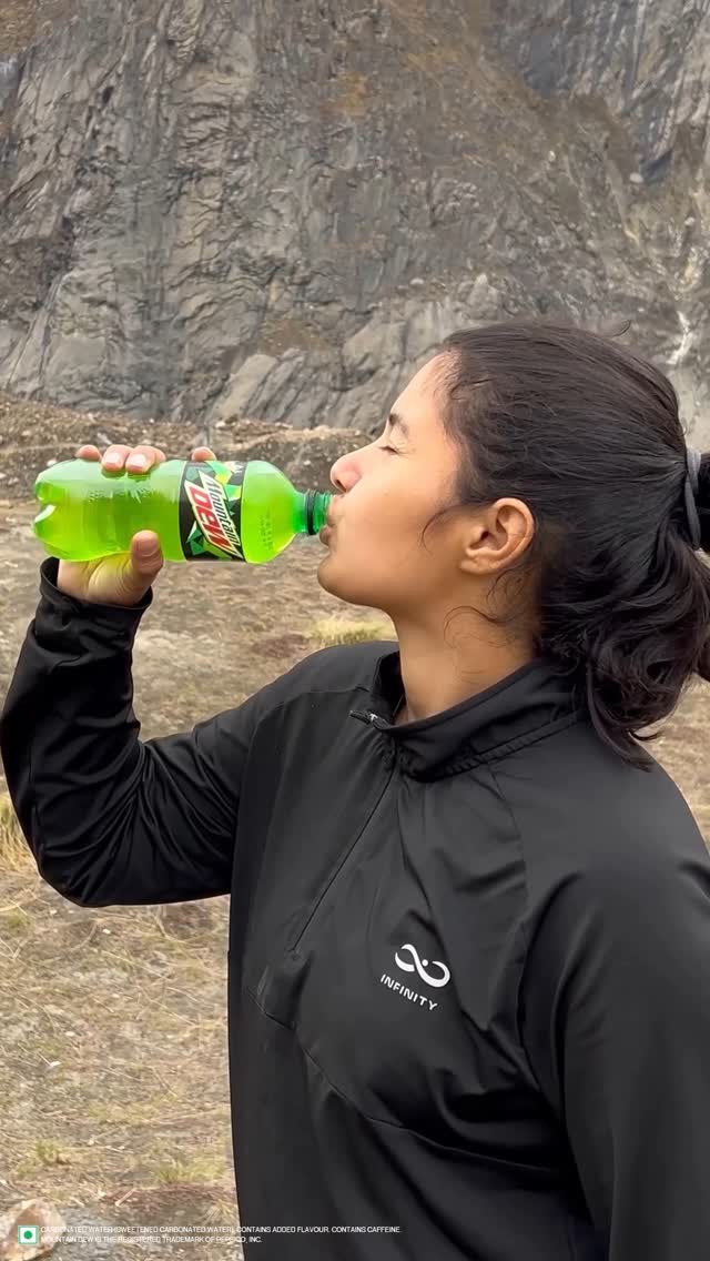 Instagram post by @munachiya for Mountain Dew. Caption reads: Not all trails are on the map. Through....