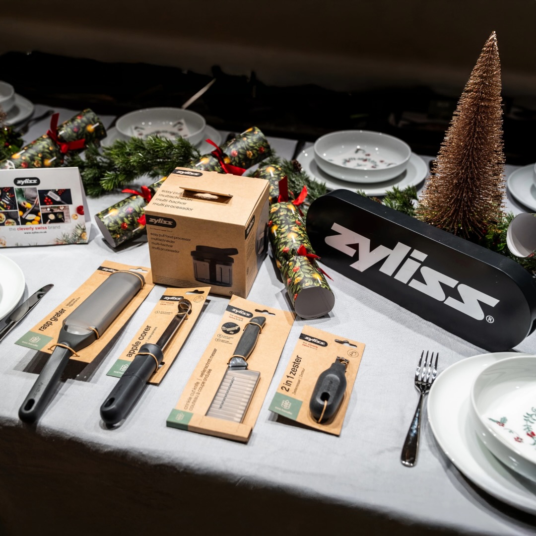 Instagram post by @cookwithjopratt for Zyliss. Caption reads: [...] Make your festive prepping easier with....