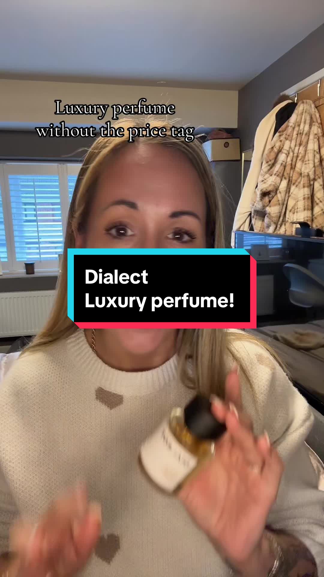 TikTok post by @nicolabattyofficial for Dialect Södertälje. Caption reads: @DIALECT have these luxury perfumes but on a....