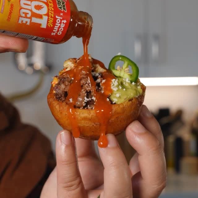 Instagram post by @foodwithbearhands for 5-hour ENERGY. Caption reads: #ad Brisket Elote Toston Cups​
Recipe....
