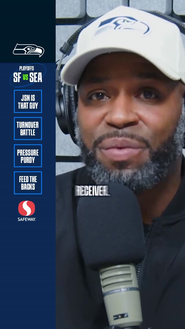Instagram post by @michaelbumpus5 for Safeway. Caption reads: Playoff preview. #GoHawks x @safeway.