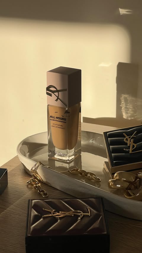 Instagram post by @annaleekemsley for YSL Beauty. Caption reads: [...] all day ✨

Meet the new @yslbeauty All Hours....