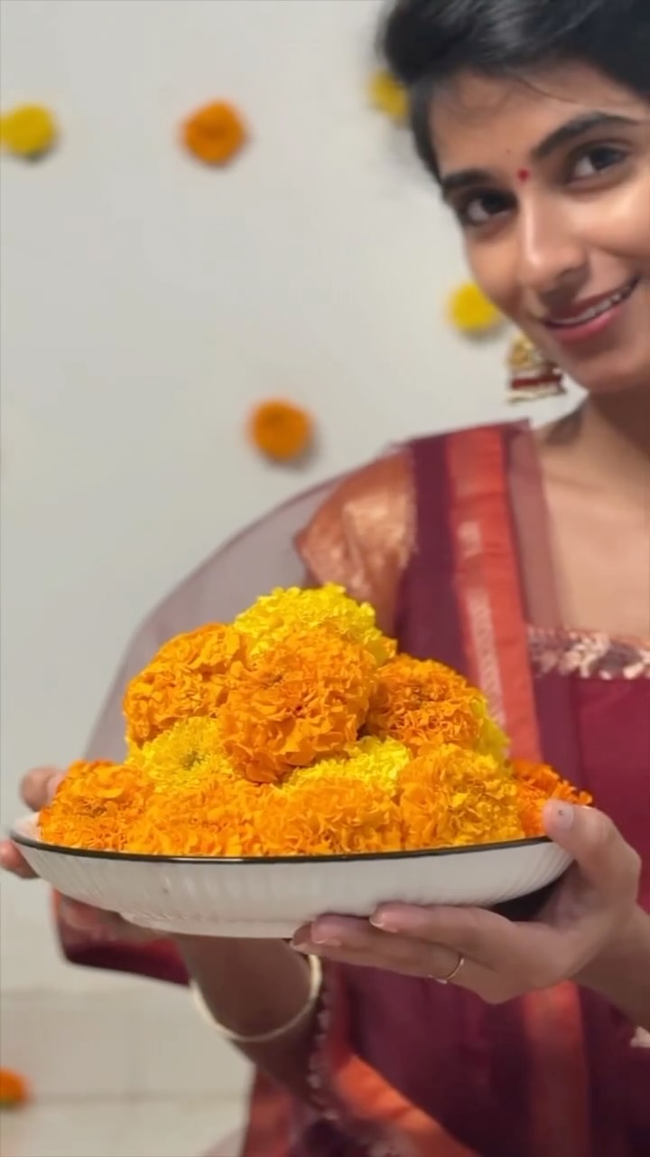 Instagram post by @sonureddy164 for Parachute Advansed. Caption reads: #ad
A throwback to childhood Bathukamma memories....