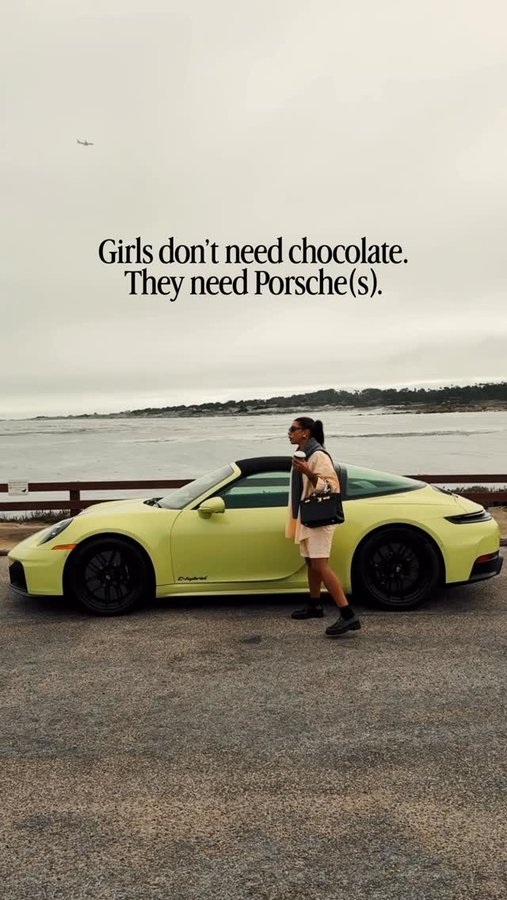 Instagram post by @hannahbronfman for Porsche USA. Caption reads: My kind of morning fuel: coffee + Porsche. There....