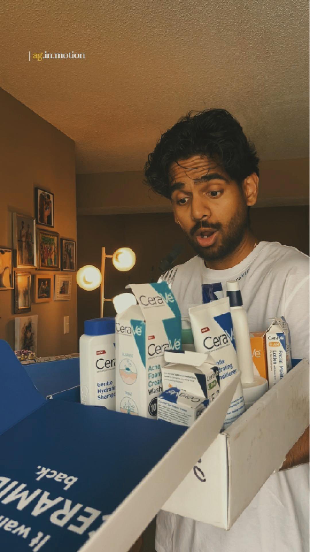 Instagram post by @ag.in.motion for CeraVe. Caption reads: I just got my stocked refilled, and I thought I’d....