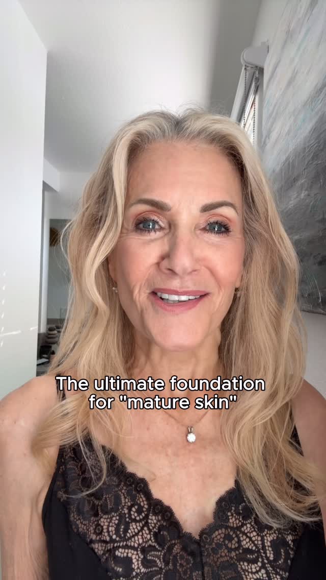 Instagram post by @seventy_waves for Bobbi Brown Cosmetics. Caption reads: Natural looking foundation for mature skin? This....