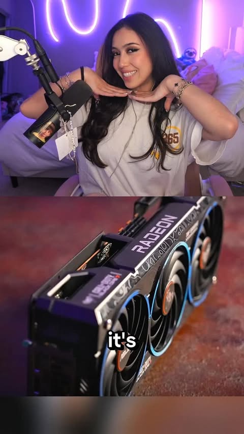 Instagram post by @alyssa.campos for AMD. Caption reads: The Radeon RX 9070 XT is a game changer✨....