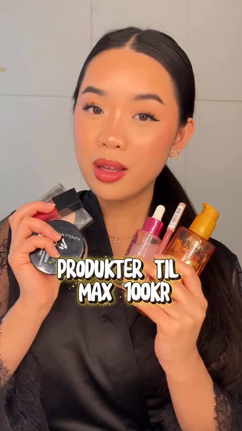 Instagram post by @thuatruong for Brandheroes. Caption reads: Produkter til max 100kr💄✨💋🛍️ julegave....