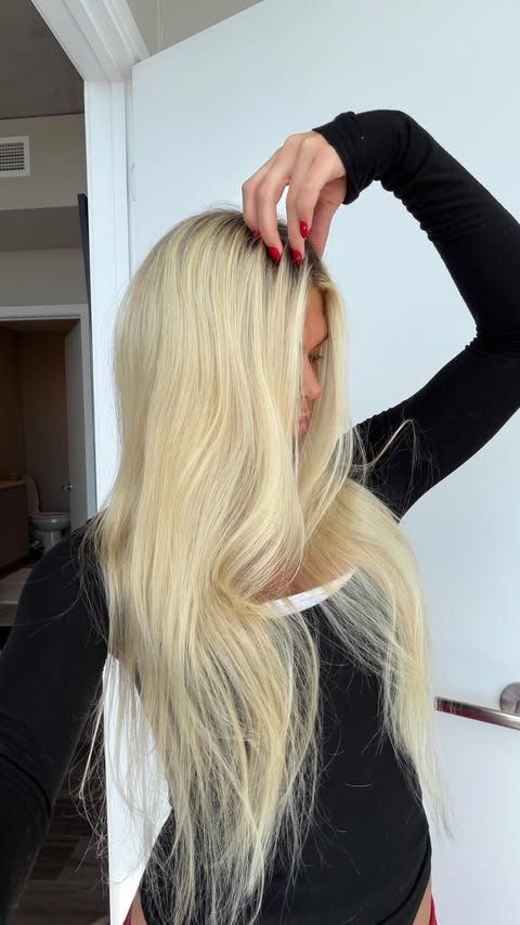 Instagram post by @katieritchiie for mise en scène. Caption reads: hair refresh with @miseenscene.official grab my....
