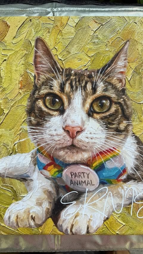 Instagram post by @erniezjourney for Callie Gifts. Caption reads: [...] #gifted a canvas print of Ernie by....
