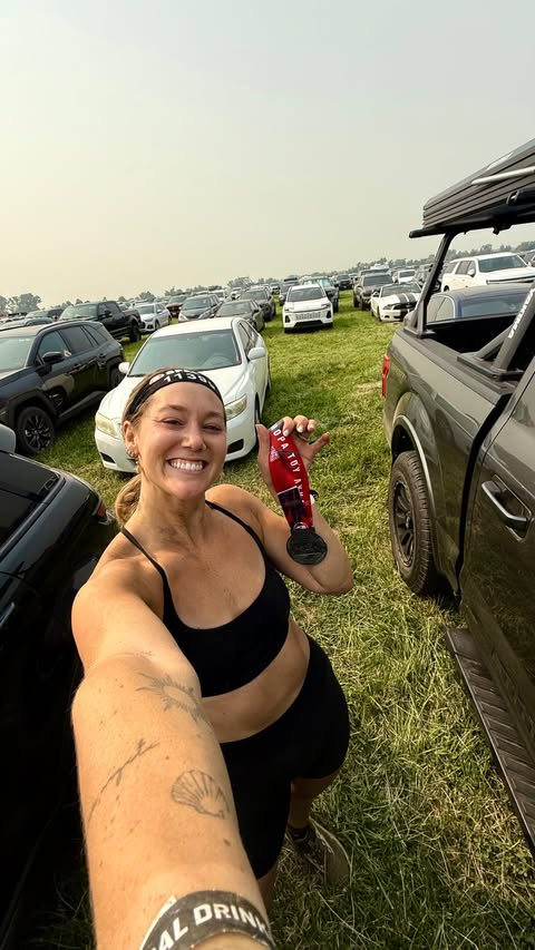 Instagram post by @lilly_cheyenne for Spartan. Caption reads: [...] 🏃‍♀️🥵🌞🥾🌪️ had a BLAST at the spartan....