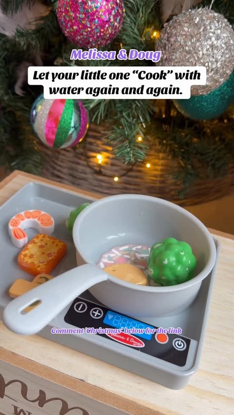 Instagram post by @lifewithsunnieandfreddie for Melissa & Doug. Caption reads: The cutest Christmas gift for little chefs!....