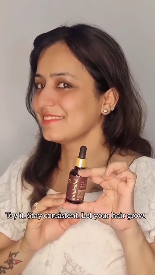 Instagram post by @rids_rules for Indulekha. Caption reads: #AD Say hello to 100% Ayurvedic, chemical-free....