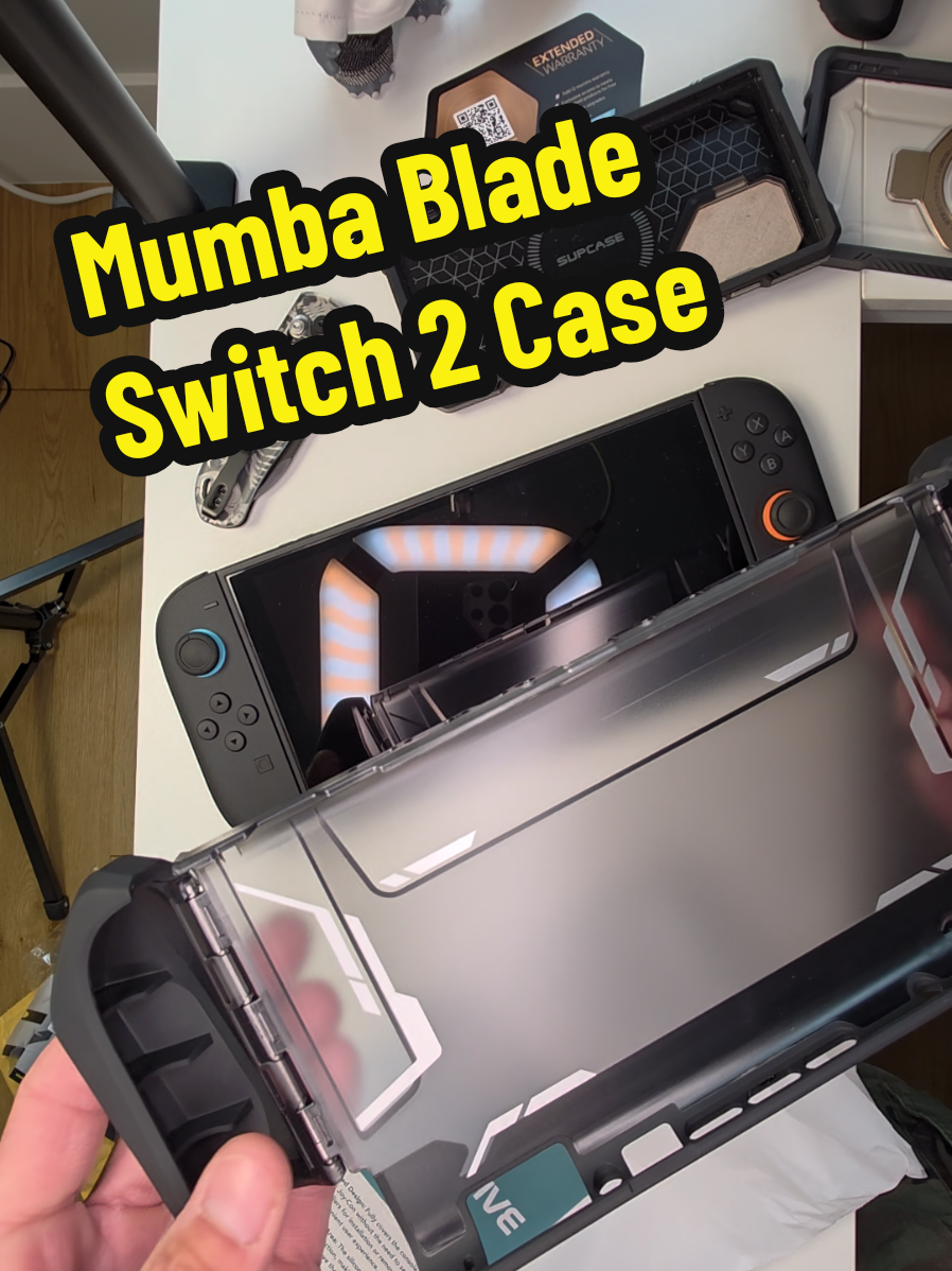 TikTok post by @theghousefam for Supcase. Caption reads: [...] Switch 2 GET THIS CASE! #switch2 #supcase....