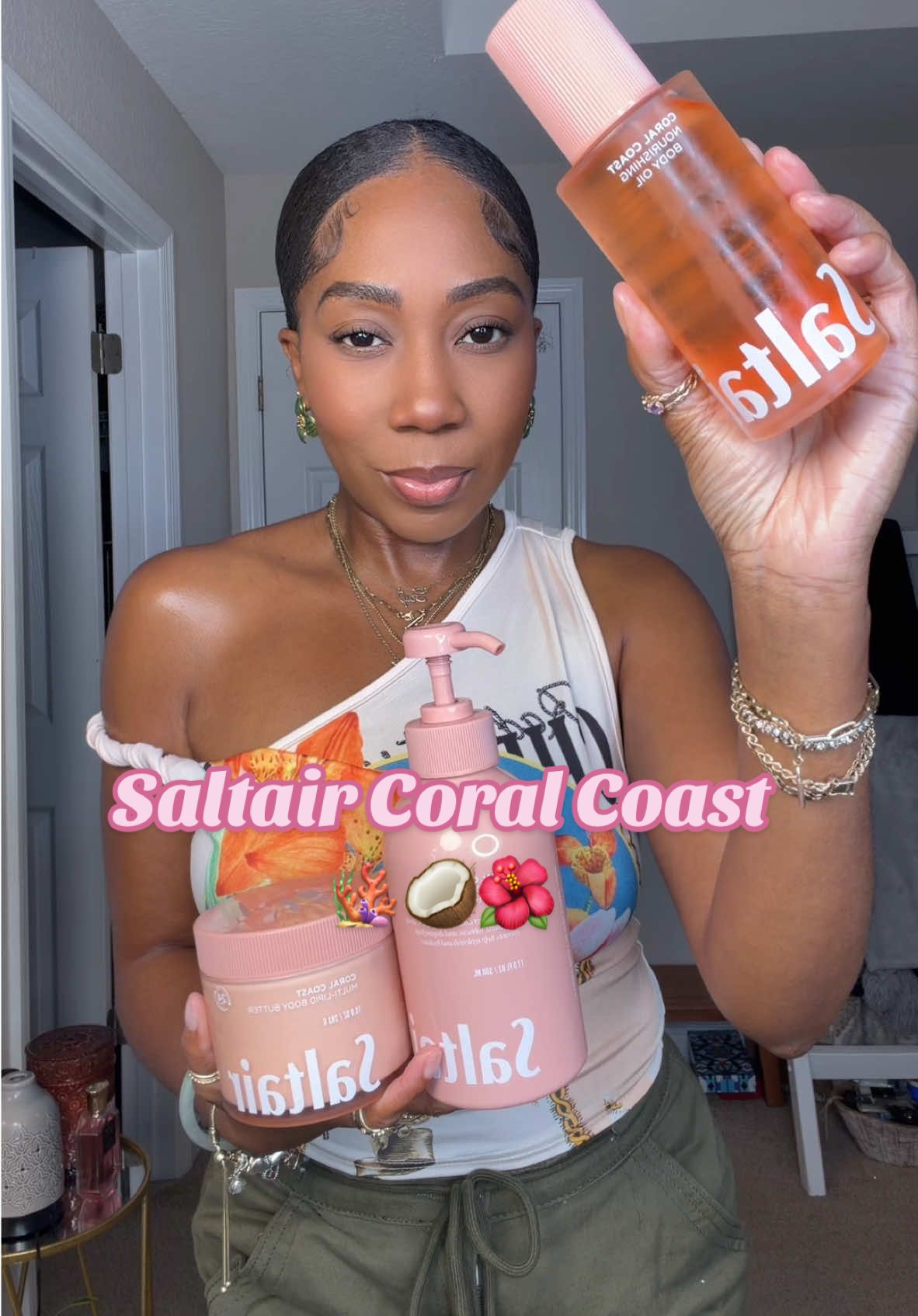 TikTok post by @turah21 for Saltair. Caption reads: [...] like a Tropical Vacation with @Saltair Body....