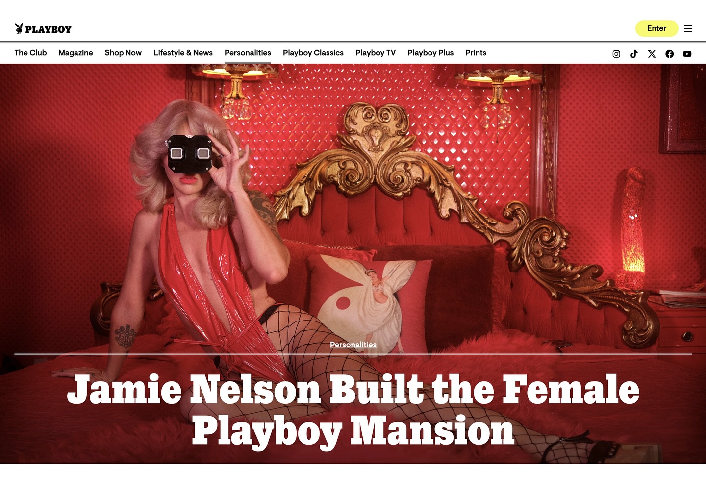 Instagram post by @jadeclark.uk for Playboy. Caption reads: Thank you @Playboy for the feature on me!  Photos....