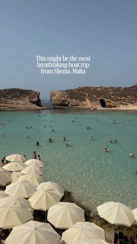 Instagram post by @journey_withoutamap for GetYourGuide Creator Community. Caption reads: Taking a boat trip from Sliema to Comino Island is....