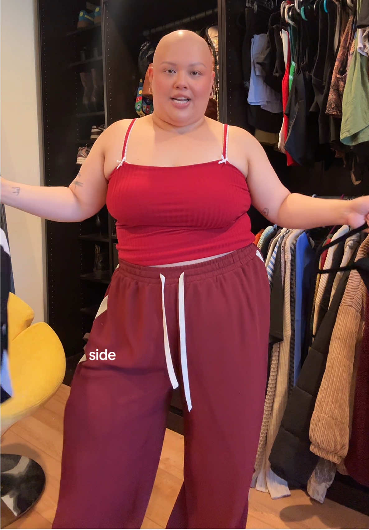 TikTok post by @baldiechi for POPFLEX Active. Caption reads: [...] Network @CiderCloset @Cider @Nike @POPFLEX....