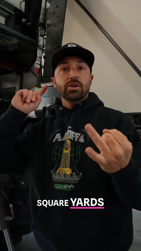 Instagram post by @americanpavement for John Deere. Caption reads: [...] works where it matters — in the field.....