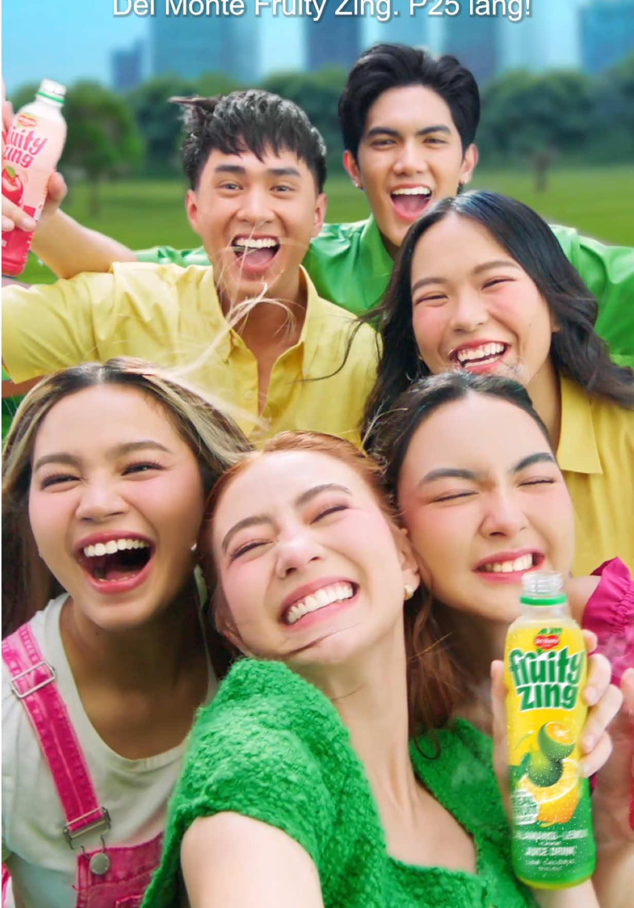 TikTok post by @kaii.montinola for Del Monte. Caption reads: Unleash the refreshment in every sip with Del....