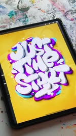 Instagram post by @snooze.one for Procreate. Caption reads: (ad/ werbung) Quick and fun one with the 3D....