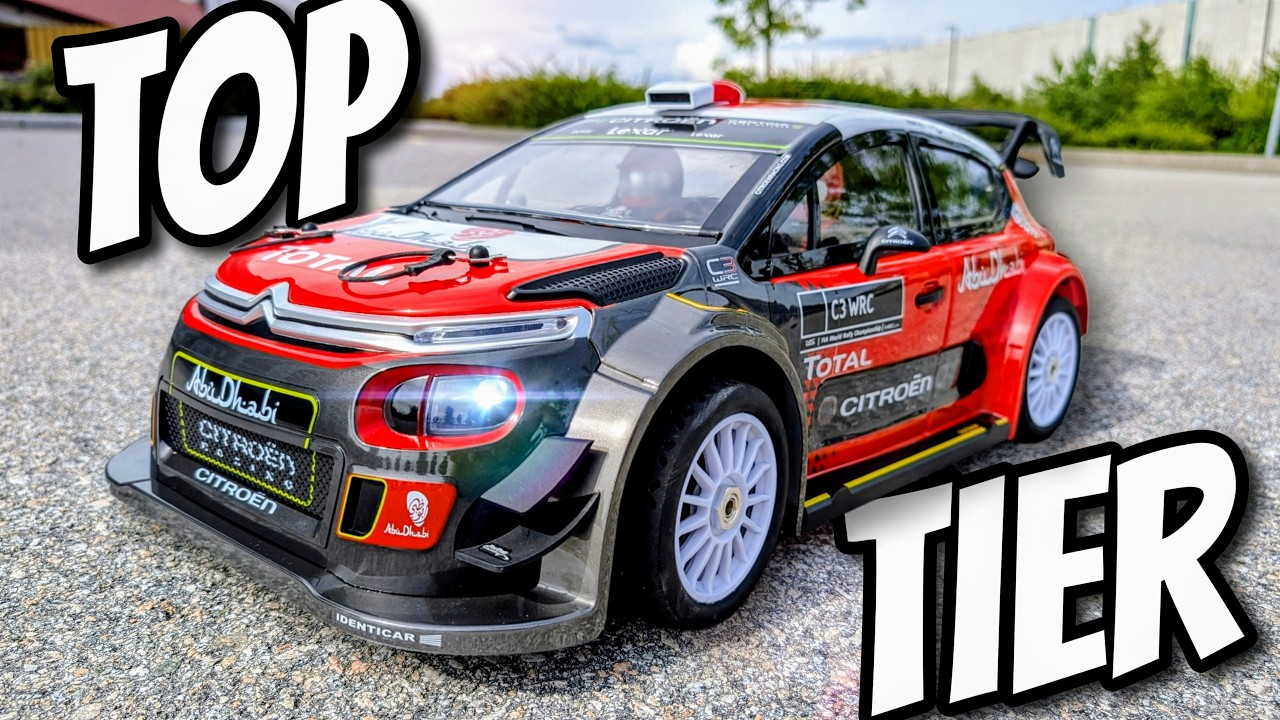 YouTube post by @disciplinerc for Banggood. Caption reads: THE Best New RC Rally Car of 2025 has arrived! The....