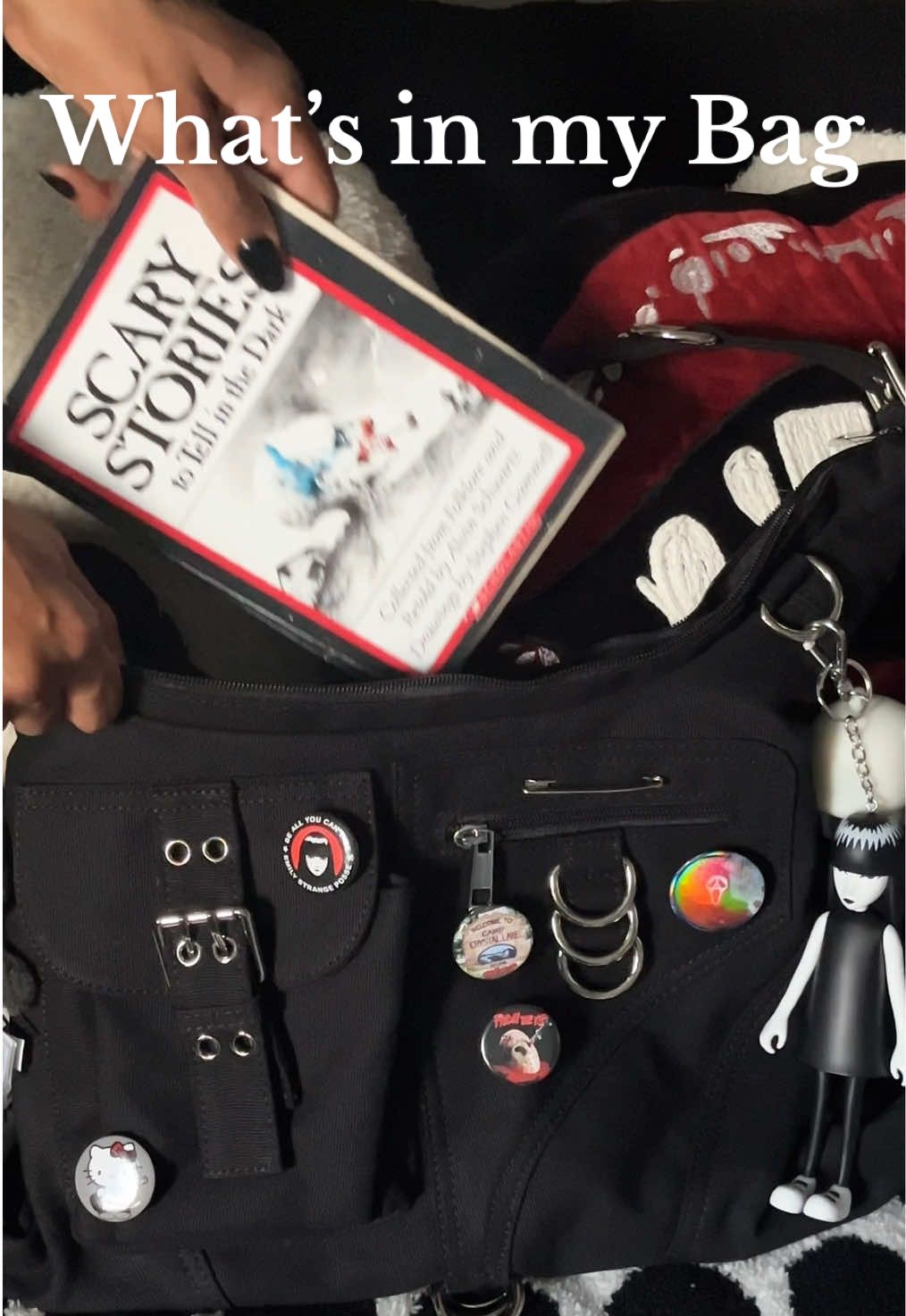 TikTok post by @angelinerichard for Wicked Misfit. Caption reads: [...] decorations ✅ Perfect everyday bag  @Wicked....