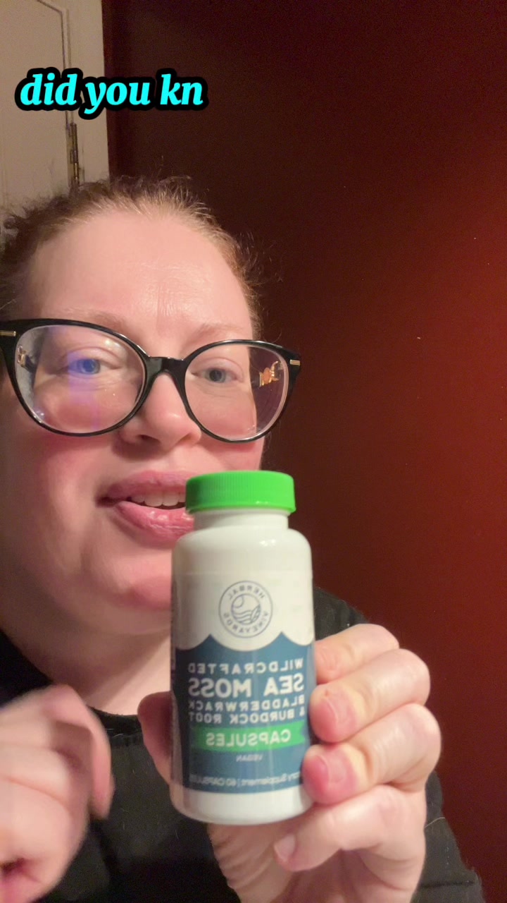 TikTok post by @loricichanowicz for Herbal Vineyards. Caption reads: Herbal Vineyards Organic Sea Moss, Vegetable....