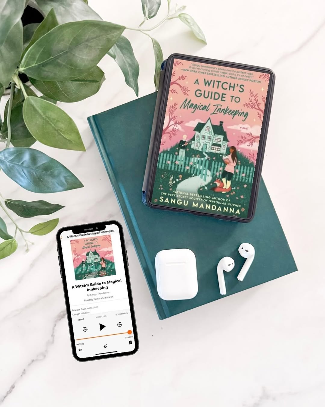 Instagram post by @amy_alwaysreading for Penguin Random House Audio. Caption reads: A Witch’s Guide to Magical Innkeeping by....