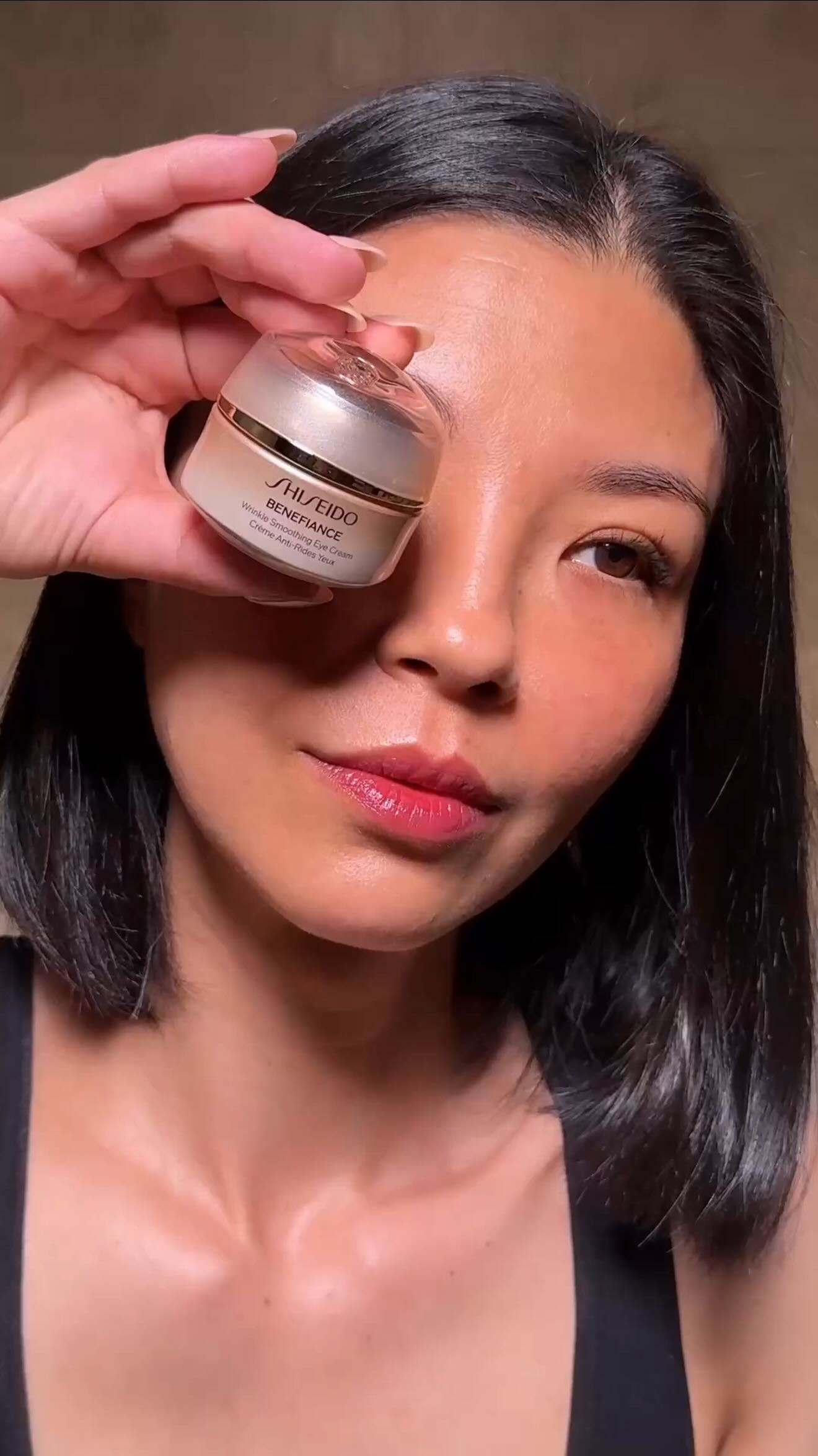 Instagram post by @suzannespiegoski for SHISEIDO. Caption reads: #ShiseidoPartner Tired of tired eyes? Hit to reset....