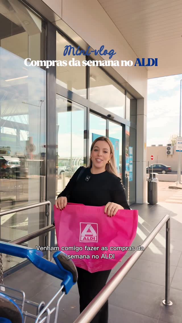 Instagram post by @belembsilva for ALDI Portugal. Caption reads: Compras da semana feitas 🛒✨
 
Temos sempre um....