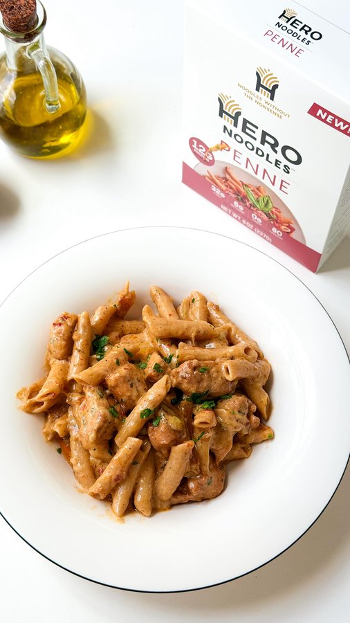 Instagram post by @iramsfoodstory for Hero Bread. Caption reads: Nourishing comfort food at its finest! Hero Noodle....