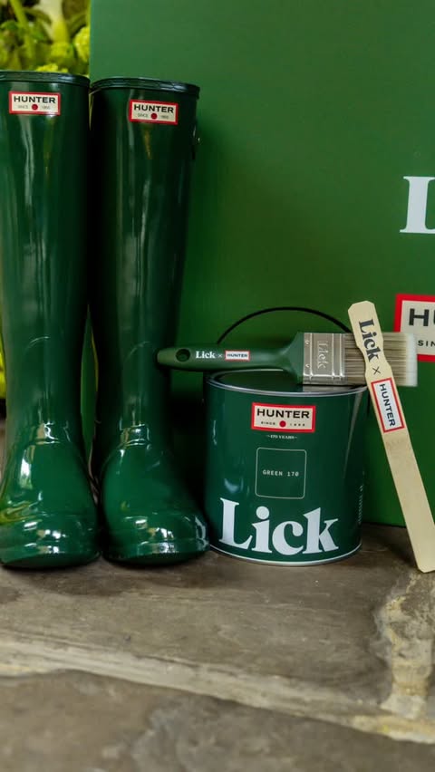 Instagram post by @tash_lickcolour for Hunter Boots. Caption reads: [...] we launched our collaboration with....