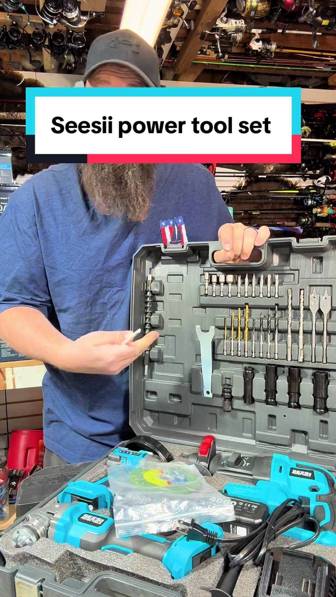 TikTok post by @dagator04 for Seesii. Caption reads: Seesii power tool set is made with great quality....