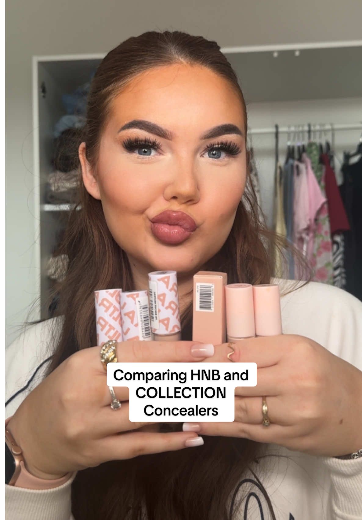 TikTok post by @niamxoxo for HNB Cosmetics. Caption reads: Hnb currently have a sale on too so they aren’t....