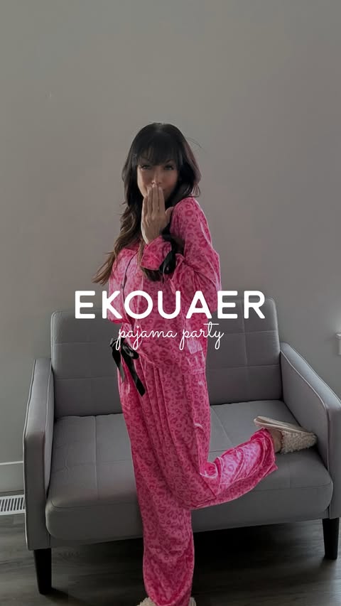 Instagram post by an influencer for Ekouaer Sleepwear. Caption reads: it’s a p a j a m a p a r t y with @ekouaerofficial....