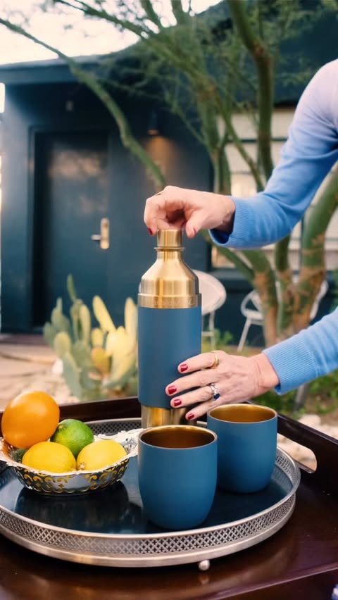 Instagram post by @havemoredinnerparties for High Camp Flasks. Caption reads: HAVE MORE DINNER PARTIES X HIGH CAMP FLASKS. The....