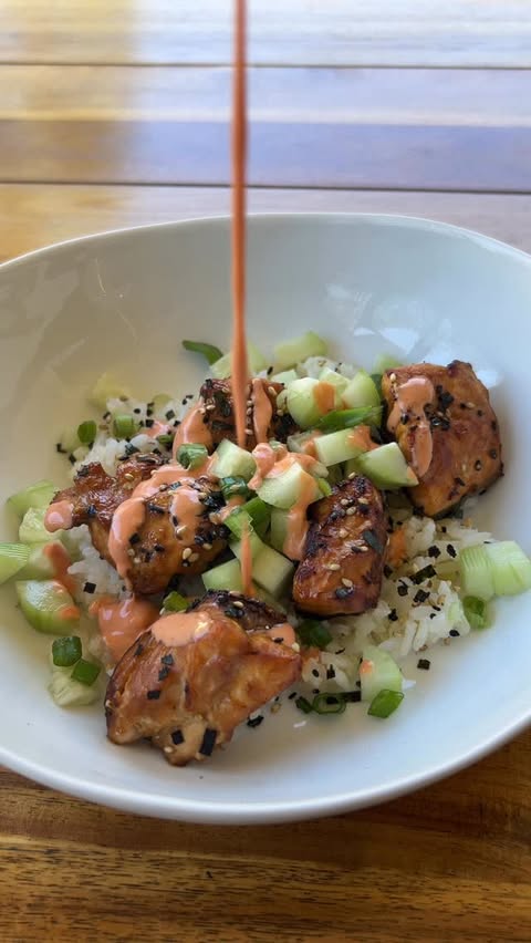 Instagram post by @cozyrecipe for Bluehouse Salmon. Caption reads: #ad air fryer salmon bites 🍣 @bluehousesalmon....