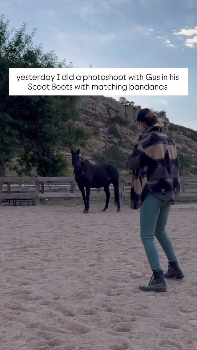 Instagram post by @todaywithgus for Scoot Boots. Caption reads: Gus is wearing the TheraRide model with assorted....