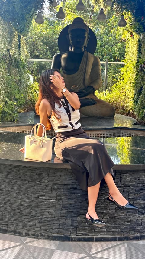 Instagram post by @srighaayathrii for Zouk. Caption reads: Carrying all my essentials in my Zouk bag. Grab....