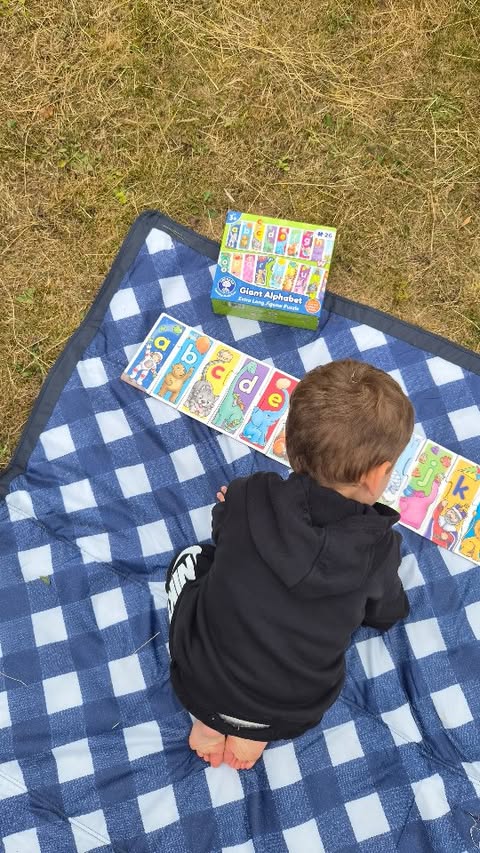 Instagram post by @chloe_irwin92 for Orchard Toys. Caption reads: AD @orchardtoys Getting ready for school doesn’t....