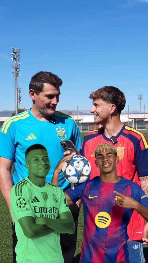 Instagram post by @adricontreras4 for adidas Spain. Caption reads: 1vs1 Real Madrid - FC Barcelona objetivo 😎 Con....